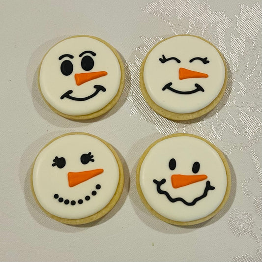 Snowman Face Cookies – Small Holiday Accent