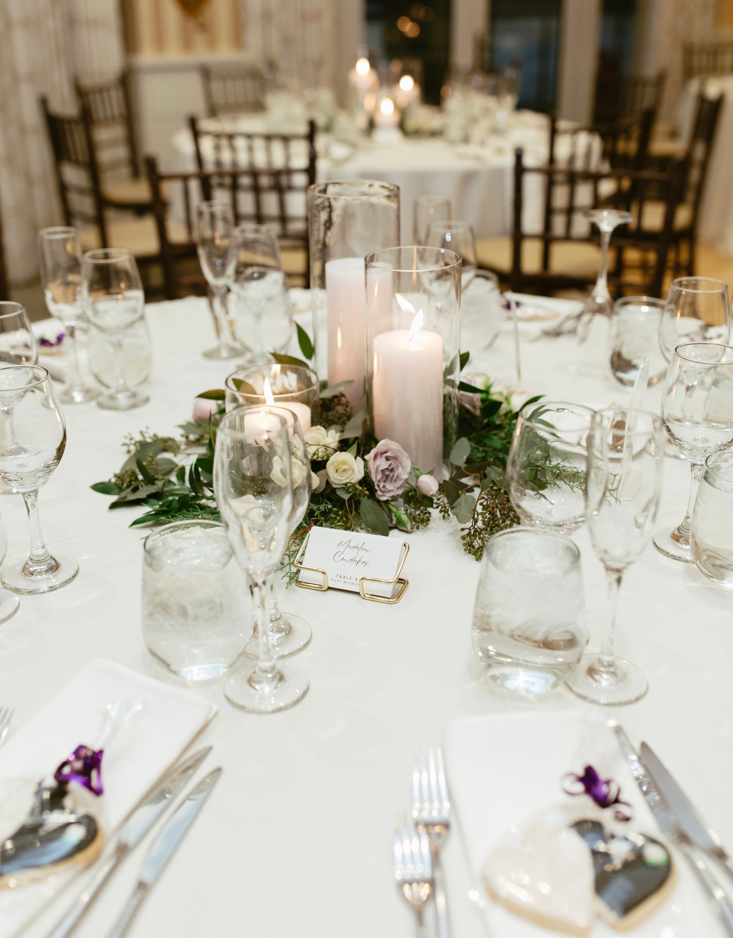 Beautiful Bride and Groom Double Heart Wedding Cookies