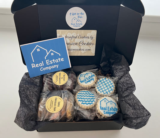 Large Corporate Cookie Box – Luxury Branded Gift (16 Cookies)