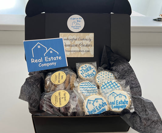 Premium Corporate Cookie Gift Box – Extra Custom Logo Sugar Cookies