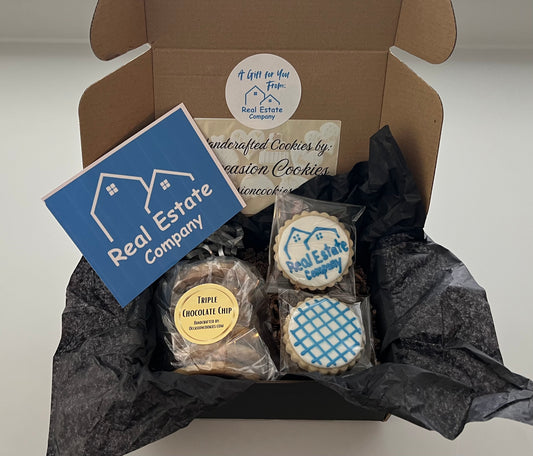 Small Corporate Cookie Box – Elegant Branded Gift (8 Cookies)