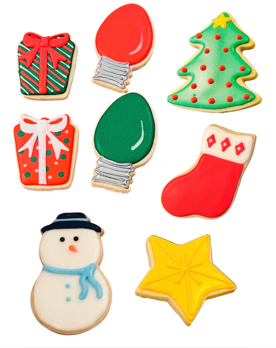Holiday Accent Cookies – Simple Decorated Designs