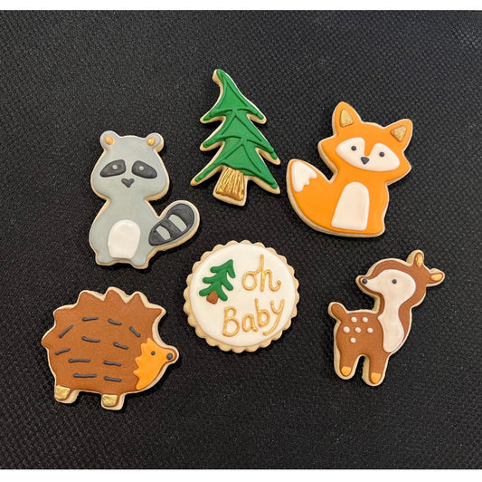 Woodland Baby Shower Cookies – Forest Animal Sugar Cookies