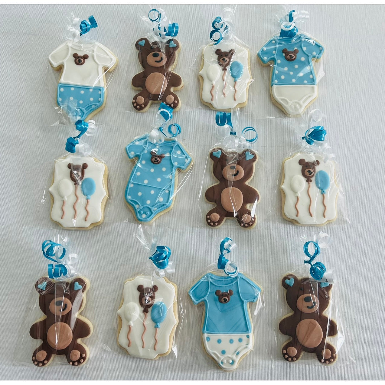 Teddy Bear Baby Shower Cookies – Onesies, Balloons & Baby-Themed Sugar Cookies