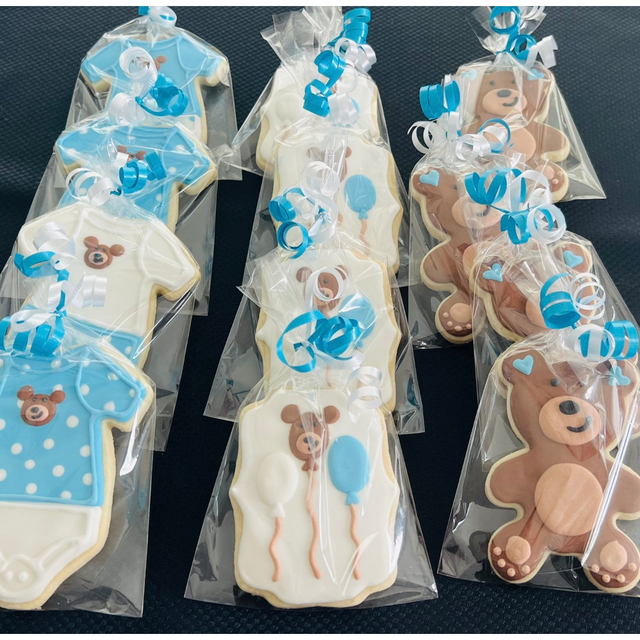 Teddy Bear Baby Shower Cookies – Onesies, Balloons & Baby-Themed Sugar Cookies