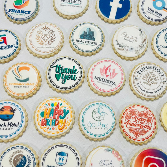 Corporate Logo Cookies – Custom Printed Business Logo Sugar Cookies