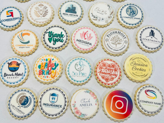 Corporate Logo Cookies – Custom Printed Business Logo Sugar Cookies