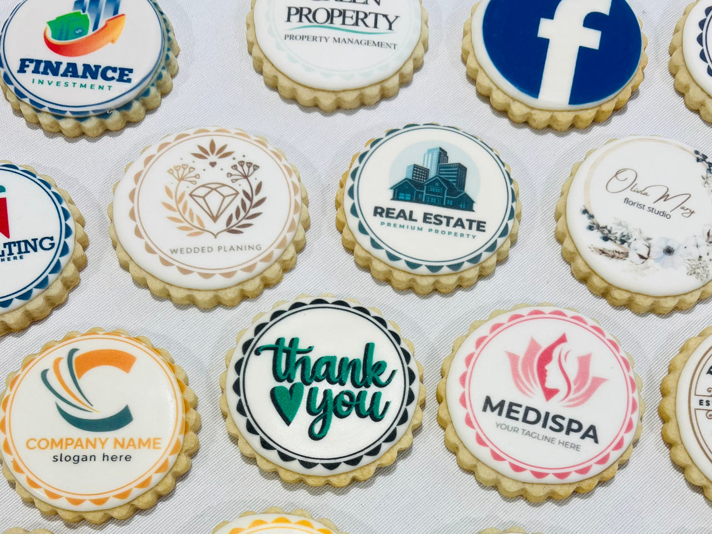 Corporate Logo Cookies – Custom Printed Business Logo Sugar Cookies