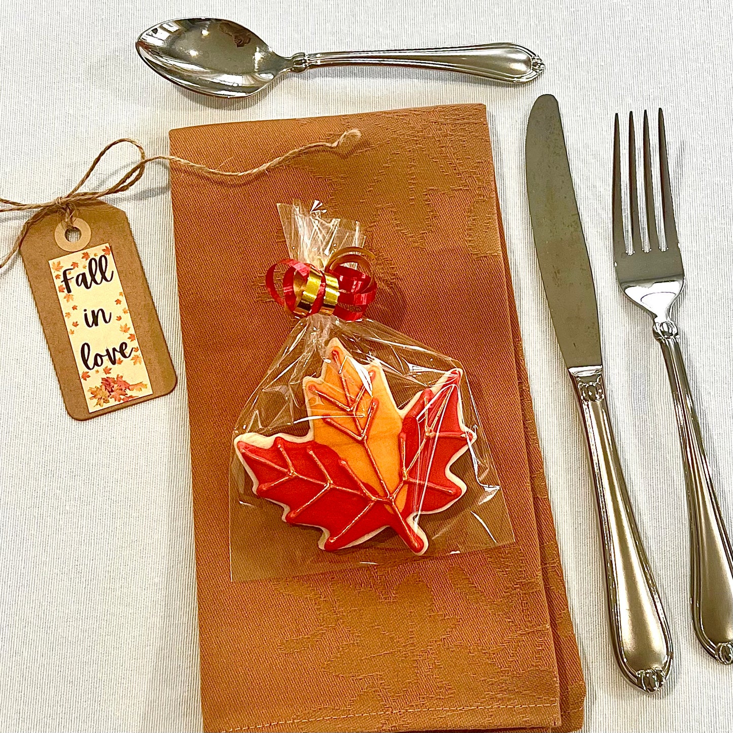 Fall Leaf Cookies – Gold Detailed Sugar Cookies with Vanilla or Maple Icing