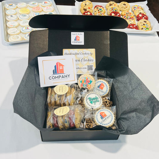 Large Corporate Cookie Gift Box – Custom Logo Cookies & Gourmet Assortment