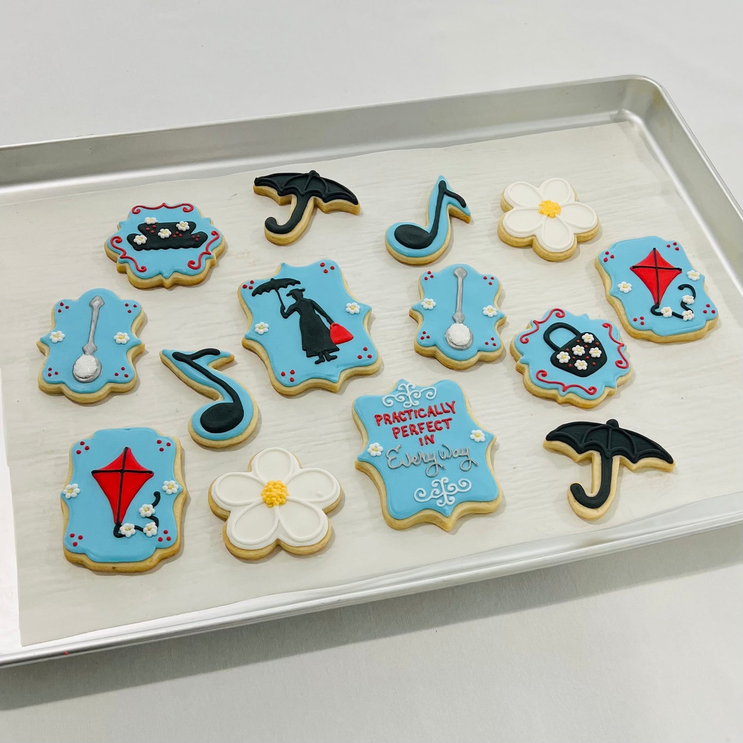Mary Poppins Baby Shower Cookies