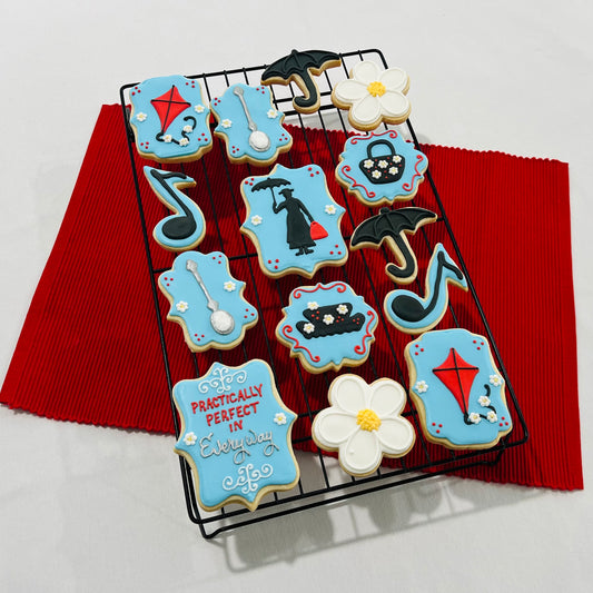 Mary Poppins Baby Shower Cookies