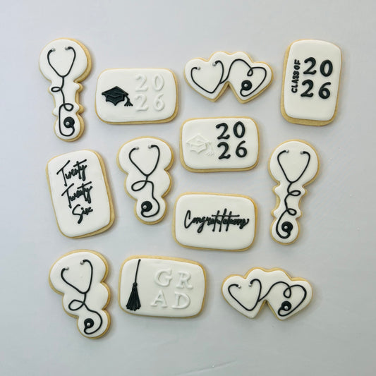 Nursing Graduation Cookies | Personalized Nurse Graduation Sugar Cookies